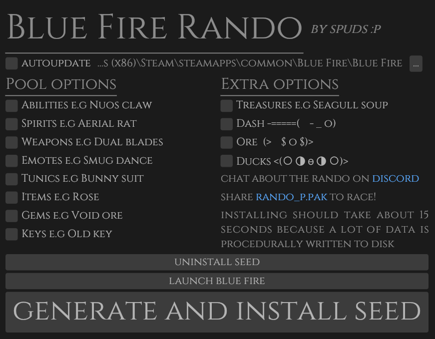 blue fire rando