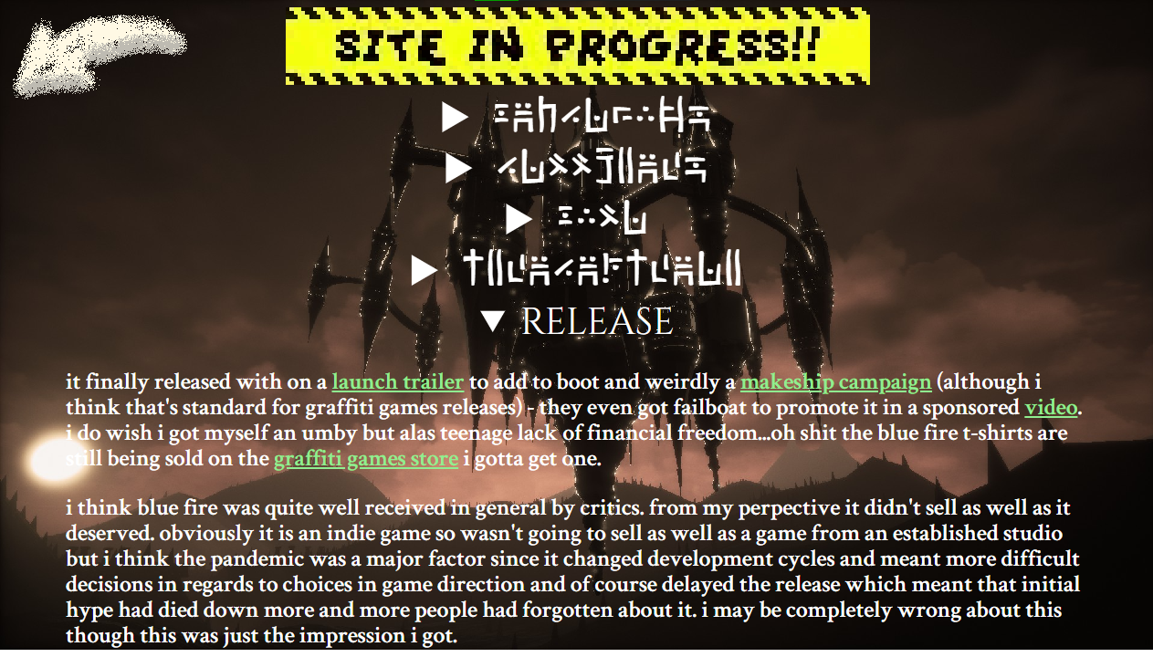 blue fire page
